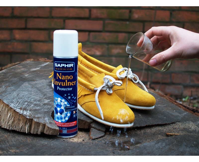 Saphir Nano Invulner, 250 мл. Защита обуви от воды, снега, грязи, реагентов, соли.