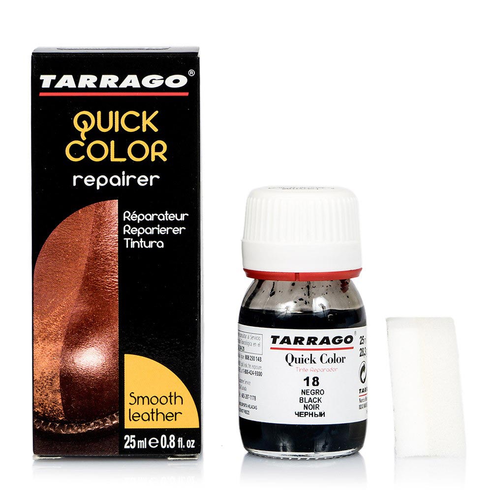 Профессиональный крем-востановитель для гладкой натуральной и синтетической кожи Tarrago QUICK COLOR (цвет: золото, серебро), 25 мл