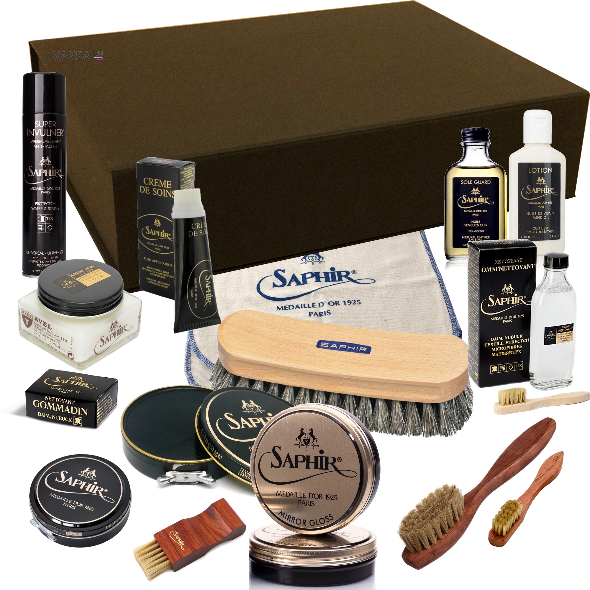Картинка Набор средств для обуви Saphir MEDAILLE D'OR black box Президент от магазина Vaksa.ru
